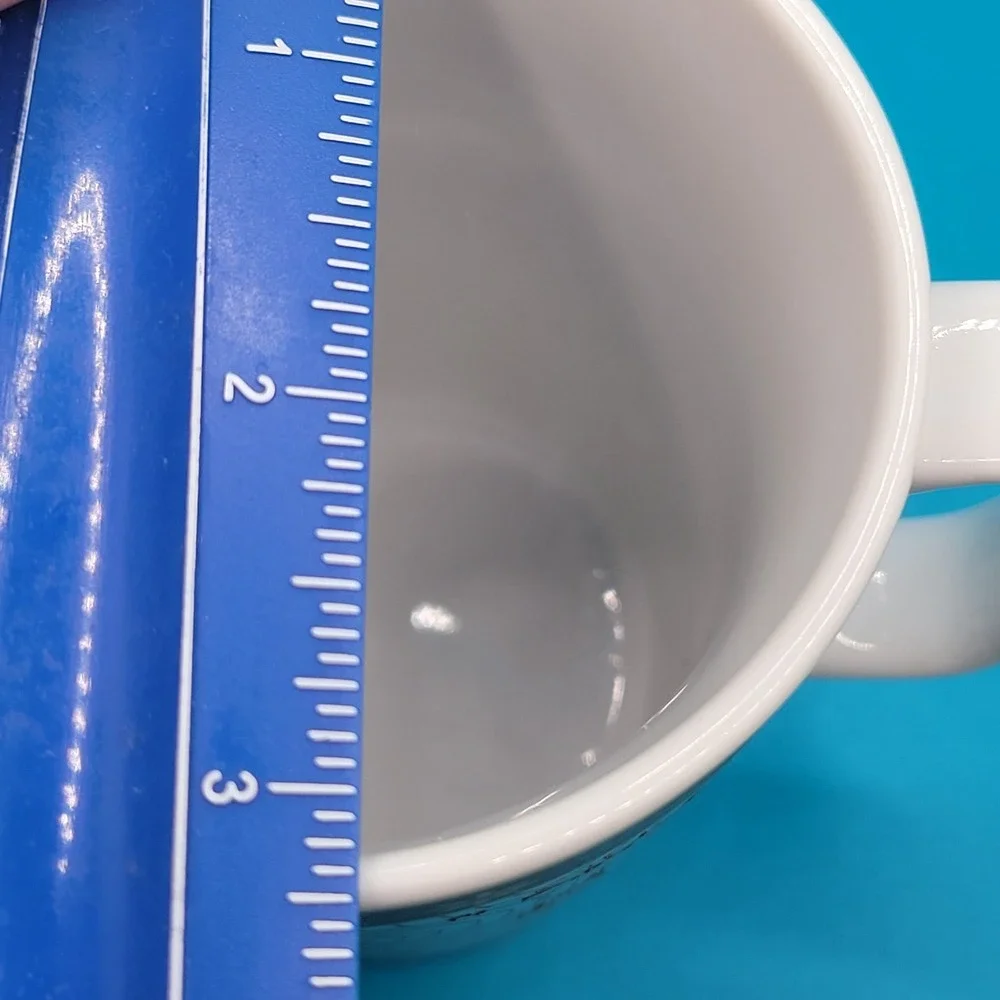 IKEA Retro Swirl Floral Ceramic Coffee Mug 12 oz Scandinavian Y2K